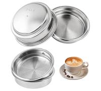 MIRKUZI Reusable Filters Set of 2 Double Layer 51mm Coffee Filters, Coffee Filter Holder,Stainless Steel Reusable Coffee Filter