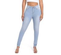MIRLCIMR Women’s High Waisted Stretch Skinny Jeans Pants, Push Up Butt Lifting Denim Trousers, Sky Blue, 10