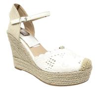 Miro Boho Chic Wedges Espadrilles Women Platform Jute Women Sandals Women's Espadrilles Bohemien Summer, High white, 4 UK