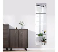Miro Kur Full Body Mirrors for Walls, 12inchx12inch 4pcs Acrylic Plexiglass Mirror Wall-Mounted Length Frameless Makeup Large Long Home Workout Gym Walls Dorm Floor Tile Self Adhesive