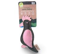 Miro & Makauri Eco Friendly Leather Dog Toy - Perry Parrot (Approx 25cm from tip to tail)