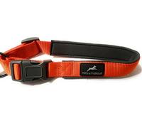 MIRO&MAKAURI Padded Nylon Dog Collars 25mm 45-50mm - Orange