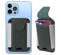 Miroddi Magnetic Wallet Stand, Magnetic Card Holder & Adjustable Stand, 3 Cards & Extra Bills, Thumb Access, Mobile Phone Stand, Vegan Leather, MagSafe Wallet for iPhone