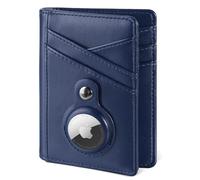 Miroddi Men's Wallet with AirTag Holder, Bifold Leather Wallet, Minimalist Front Pocket Mens Wallet, Credit Card Holder Wallet, 9 Card Slots and 4 Storage Pockets, RFID Blocking, Dark Blue, Fashion