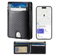 Miroddi Men's Wallet with AirTag Holder, Carbon Fiber, With Find My