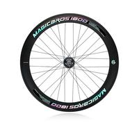 MirOdo 700C Fixed Gear Bike Front Rear Wheels 40/60mm Rim Height Aluminum Alloy Single Speed Racing Wheelset 32H Bearing Hubs 100/120mm V-Brake For Road Bike 23-28C Tires(Front,60mm)