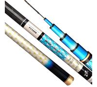 MirOdo Fishing Rods 6.3m 6.6m 7.2m 7.5m 8.1m 9m Telescopic Fishing Rods 6H19 Tuning Carbon Fiber Lightweight Bighead Carp Pole Ultra-Light Ultra-Hard Carp Rods(6.6m)