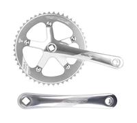 MIRODO Track Bike Crankset 48T 170mm 130BCD - 7075 Aluminum Alloy Square Hole Chainring For Fixed Gear & Single Speed Bikes(Silver)