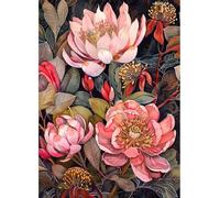 MIRONS 5D Diamond Art Kits, Flowers Diamond Painting Cross Stitch Kits,Full Drill Crystal Rhinestone Embroidery Pictures Arts Crafts 40x50cm