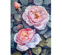 MIRONS 5D Diamond Art Kits, Flowers Full Drill Diamond Painting Kits for Home Wall Decor 40x50cm