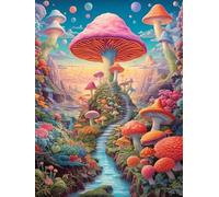 MIRONS 5D Diamond Art Kits for Adults, Fantasy Mushroom Garden,R,30 * 40cm Full Drill Diamond Painting Kits for Home Wall Decor, Holiday Birthday