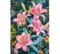 MIRONS 5D Diamond Painting Kits for Adults, Flowers Full Drill Diamond Art Kits for Home Wall Decor 40x50cm