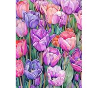 MIRONS 5D Diamond Painting Kits Full Drill, Flowers Diamond Art Kits for Home Wall Decor 40x50cm