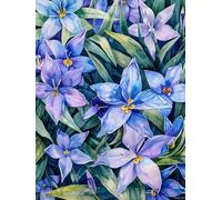 MIRONS 5D Diamond Painting Set, Flowers Diamond Painting Pictures DIY Embroidery Kits for Home Wall and Entrance Decorations 40x50cm