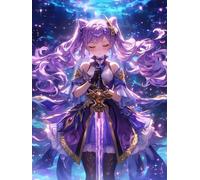 MIRONS Cross Stitch Kits for Adults, Anime Girl,G,30 * 40cm 11CT Stamped Cross Stitch Kit, Embroidery kit with Patterns and Instructions, Including Colored Threads and Needles Tools