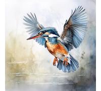 MIRONS Cross Stitch Kits for Adults Beginners, Beautiful Kingfisher,Q 40 * 50cm Pre-Printed Stamped Embroidery Kits Pattern 11CT Needlework Kit DIY Artwork for Adults Kids Girls Home Wall Decoration
