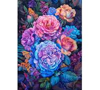 MIRONS Diamond Art Kits, Flowers Diamond Painting Kits, Cross Stitch Full Drill Shiny Diamond Embroidery Pictures Arts Craft for Home Wall Decor 40x50cm
