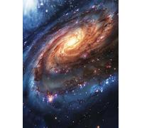 MIRONS Embroidery Kit for Beginners, Cosmic Starry Sky Pattern,F,30 * 40cm Cross Stitch Kit with Pattern and Instructions, 11CT Hand Crafts Kits Embroidery Starter Kits for Adults