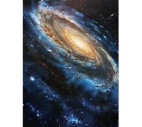 MIRONS Full Range of Embroidery Starter Kits, Cosmic Starry Sky Pattern,K,30 * 40cm Cross Stitch Kits for Adults Embroidery Kit Pre-Printed Stamped Cross Stitch Kit 11CT