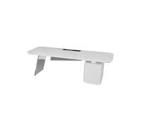 MIROOOO Computer Desk Side Table White Rock Slab Single Boss Office Work Desk, Wooden Supervisor Creative Large Desk, Suitable For Home Living Room, Study Room Gaming Desk Large Desk(200x70x75cm)