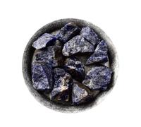 MIROOOO Natural Raw Stones Crystal Natural Blue Stone Ore Specimen Crystal Rough Stone Ore Crushed Stone Demagnetized Stone Crystal Ornaments for Tumbling, Cabbing, Fountain Rocks(2-3cm/500g)