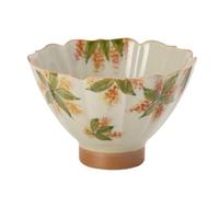 MIROOOO Restaurant Coffee Mug Hand-Painted Underglaze Master Cup Ceramic Flower Mouth Kung Fu Tea Cup Ceramic Single Cup Portable Travel Tea Cup Coffee Mug for Hot/Cold Beverages