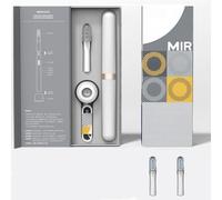 Miroshine Electric Toothbrush, with 2 Replacement Heads, Aluminum, 3 Brushing Modes, for Dupont Bristles, Lasts for 6-8 Weeks on 1 Single Charge (Grey)