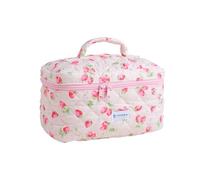 MIROSIE Handmade Makeup Bag, Zipped Skincare Organizer,Strawberry Travel Cosmetic Bag,Large Capacity Beauty Purse for Women Girls, Pink