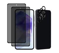 MiRowy 2+2 Pack Tempered Screen Protector for Samsung Galaxy A55 5G, 9H Anti-Spy Privacy Screen Protection Film and Camera Protector, Anti-Scratch Anti Spy Film for Samsung Galaxy A55 5G