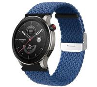 MiRowy 22mm Strap for Amazfit Balance 2/Balance/Bip 6/Bip 5/5 Unity/Balance/Cheetah Pro, Braided Solo Loop Elastic Soft Nylon Replacement Watch Bands for Amazfit GTR 4/GTR 3/3 Pro, Blue