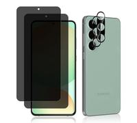 MiRowy 4 Pack Tempered Screen Protector for Samsung Galaxy S24 FE, 9H Anti-Spy Privacy Screen Protection Film and Camera Protector, Anti-Scratch Anti Spy Film for Samsung Galaxy S24 FE