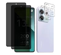MiRowy 4 Pack Tempered Screen Protector for Xiaomi Redmi Note 13 Pro 5G, 9H Anti-Spy Privacy Screen Protection Film and Camera Protector, Anti-Scratch, Anti-Spy Film for Xiaomi Redmi Note 13 Pro 5G