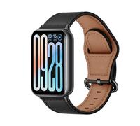 MiRowy Leather Strap for Xiaomi Smart Band 10 Pro/Mi Smart Band 9 Pro/Mi 8 Pro, Soft PU Leather Wristband Bracelet, Replacement Bands for Xiaomi Redmi Watch 6/Redmi Watch 5/4, Black