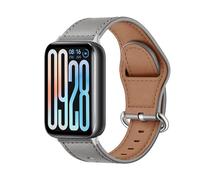 MiRowy Leather Strap for Xiaomi Smart Band 10 Pro/Mi Smart Band 9 Pro/Mi 8 Pro, Soft PU Leather Wristband Bracelet, Replacement Bands for Xiaomi Redmi Watch 6/Redmi Watch 5/4, Gray