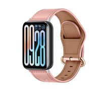 MiRowy Leather Strap for Xiaomi Smart Band 10 Pro/Mi Smart Band 9 Pro/Mi 8 Pro, Soft PU Leather Wristband Bracelet, Replacement Bands for Xiaomi Redmi Watch 6/Redmi Watch 5/4, Pink