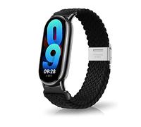 MiRowy Strap for Xiaomi Smart Band 10/Xiaomi Smart Band 9/Mi 8, Braided Solo Loop Elastic Soft Nylon Bracelet, Sport Replacement Watch Bands, Black