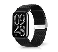 MiRowy Strap for Xiaomi Smart Band 9/Mi Band 8/Redmi Watch 4 - Braided Nylon Bracelet Replacement Watch Bands in Black