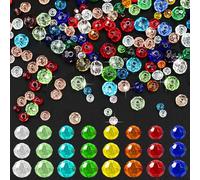 MirraSwit 1146Pcs Faceted Rondelle Beads, 4/6/8mm Crystal Glass Beads with Storage Box, Glass for Bracelet Making for DIY Jewellery Making Bracelets Necklace Crafts