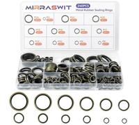 MirraSwit 240 Pcs Bonded Seal Oil Washers Kit, Dowty Washers, Metal Rubber Sealing Rings, Drain Plug Gaskets for Pipelines, Turbochargers, Valves(M5/6/8/10/12/13/14/16/18/20/22/M24)