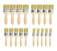 MirraSwit 32 Pcs Paint Brushes, Professional Wooden Handle Paint Brush, Cutting in Paint Brush for Wall Edging Corner Painting and Decorating (2.5, 2, 1.5,1 inch)