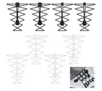 MirraSwit 4 Pairs No Tie Elastic Trainer Laces, Tieless Elastic Shoe Laces, Easy Lock Shoelaces for Sneakers Hiking Shoes Board Shoes Casual Shoes Boots