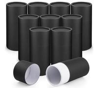 Mirrline 10 Pcs 100ml/3.4oz Kraft Paper Jar Empty Cardboard Boxes Round Cardboard Gift Packaging Tube Container with Lid for Crafts Tea Coffee Cosmetic Essential Oil Bottle