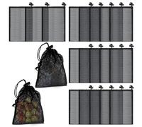 Mirrline 20 Pcs Black Mesh Drawstring Bag Laundry Mesh Bags with Drawstring for Sports Travel Outdoor - 15 * 19cm/5.9x7.5inch