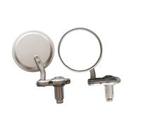 Mirror 1 Pair Motorcycle Round Mirrors Handle Bar End Rearview Side Universal For Inner Diameter 13-14 17-19mm