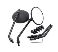 Mirror 10mm Round Motorcycle Rear View Mirrors Black Retro Side Mirror For bonneville D&avidson 883 touring