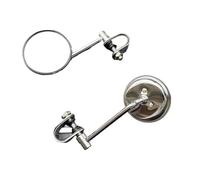 Mirror 22-25mm Motorcycle Handlebar Rear View Mirrors Round Convex Clip-On Retro For Chopper Cruiser