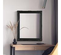 Mirror 24Inch X 20Inch Large Black Ornate Antique Design Big Wall, 61x51