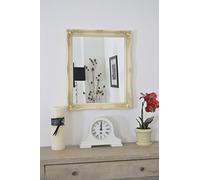 Mirror 2FT X 1FT8 61CM X 51CM White Antique Shabby Chic Ornate Wall, 61x51