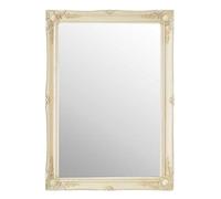 Mirror 3Ft6 X 2Ft6 106cm X 76cm Large Ivory Shabby Chic Ornate Big Wall Bargain, Wood, 107x76