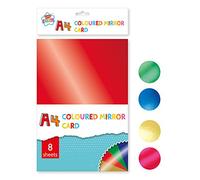 Mirror A4 Cardstock - 297mm x 210mm - Assorted Colours - 8 Sheets/Pack